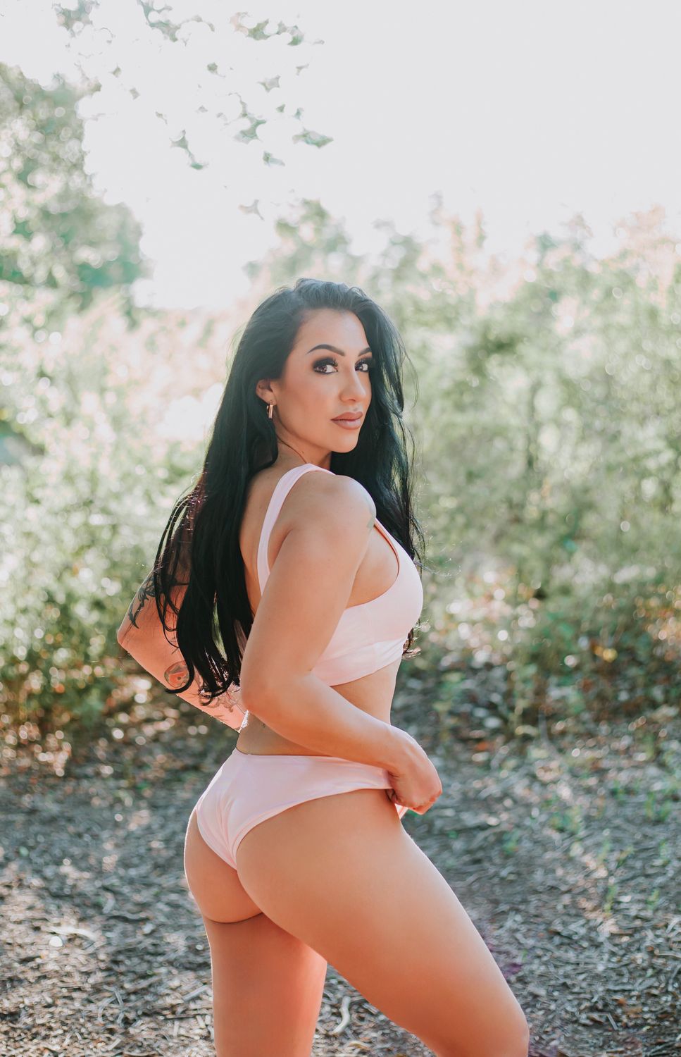 Baby Pink metallic bottoms