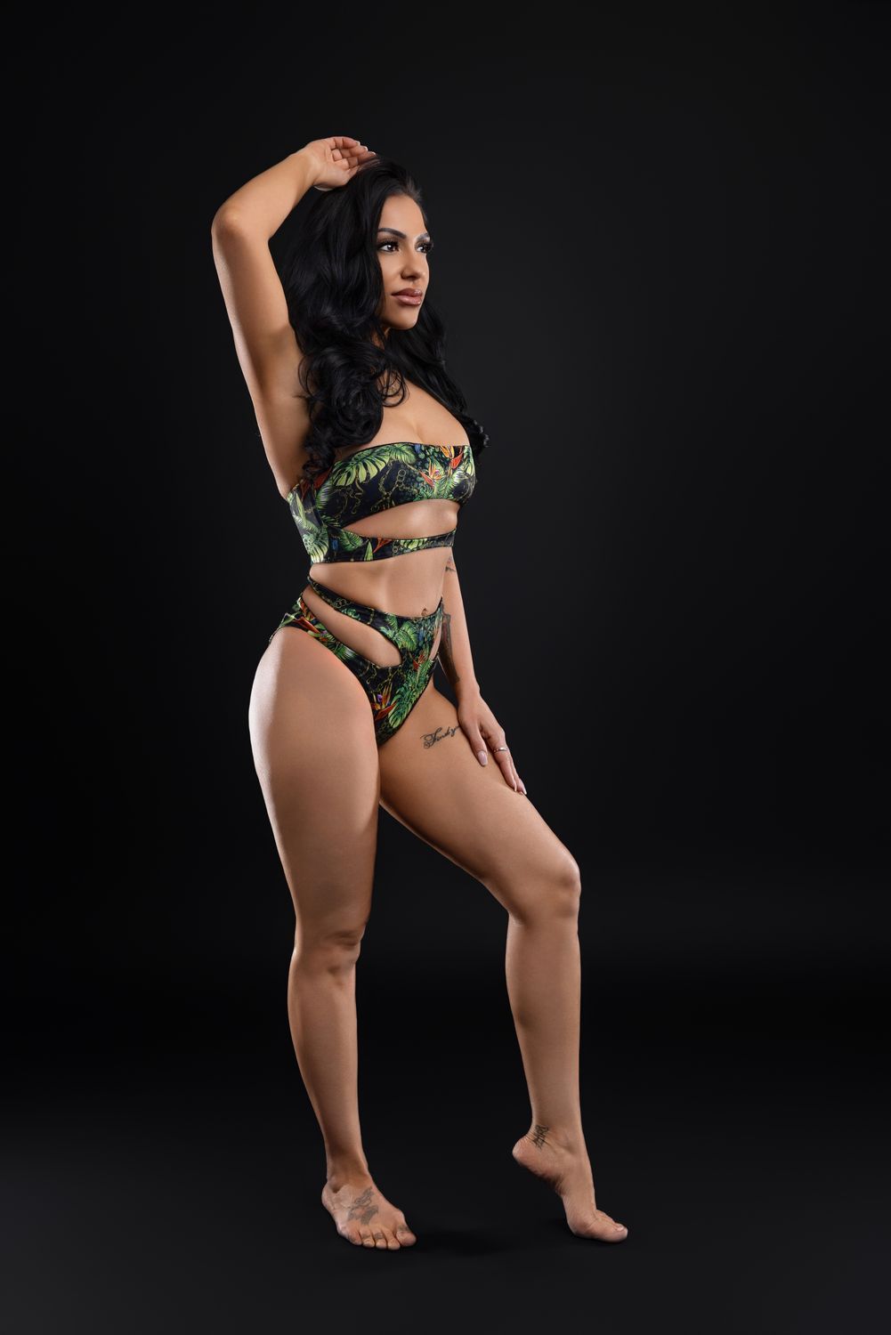 Forest Gala Bandeau Cut-out bikini Bottom