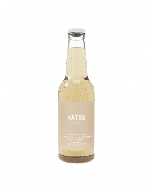 Hatsu soda uva blanca y romero 300ml