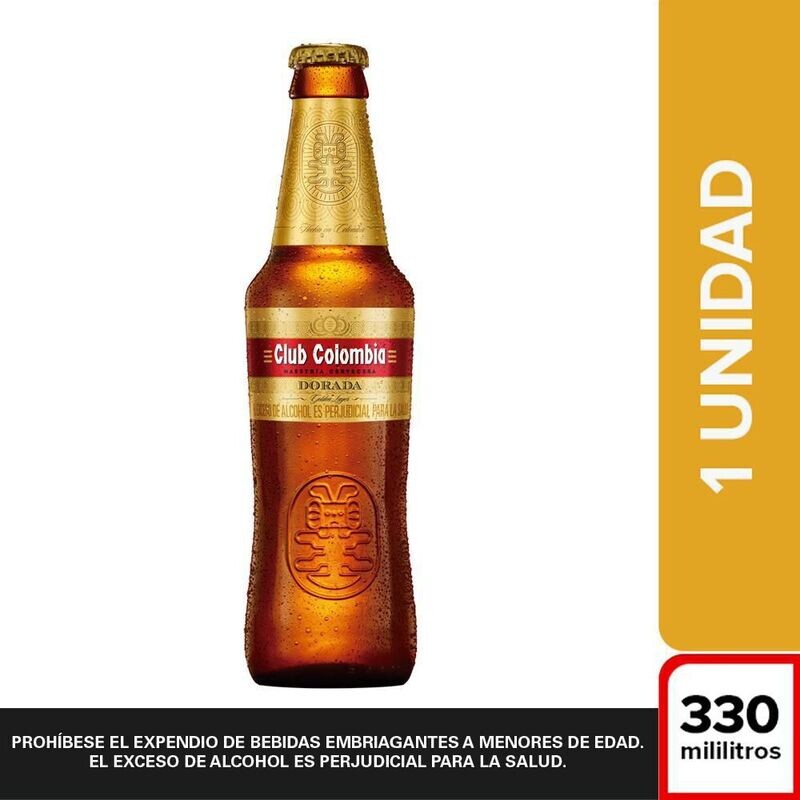 Club colombia dorada 330 botella