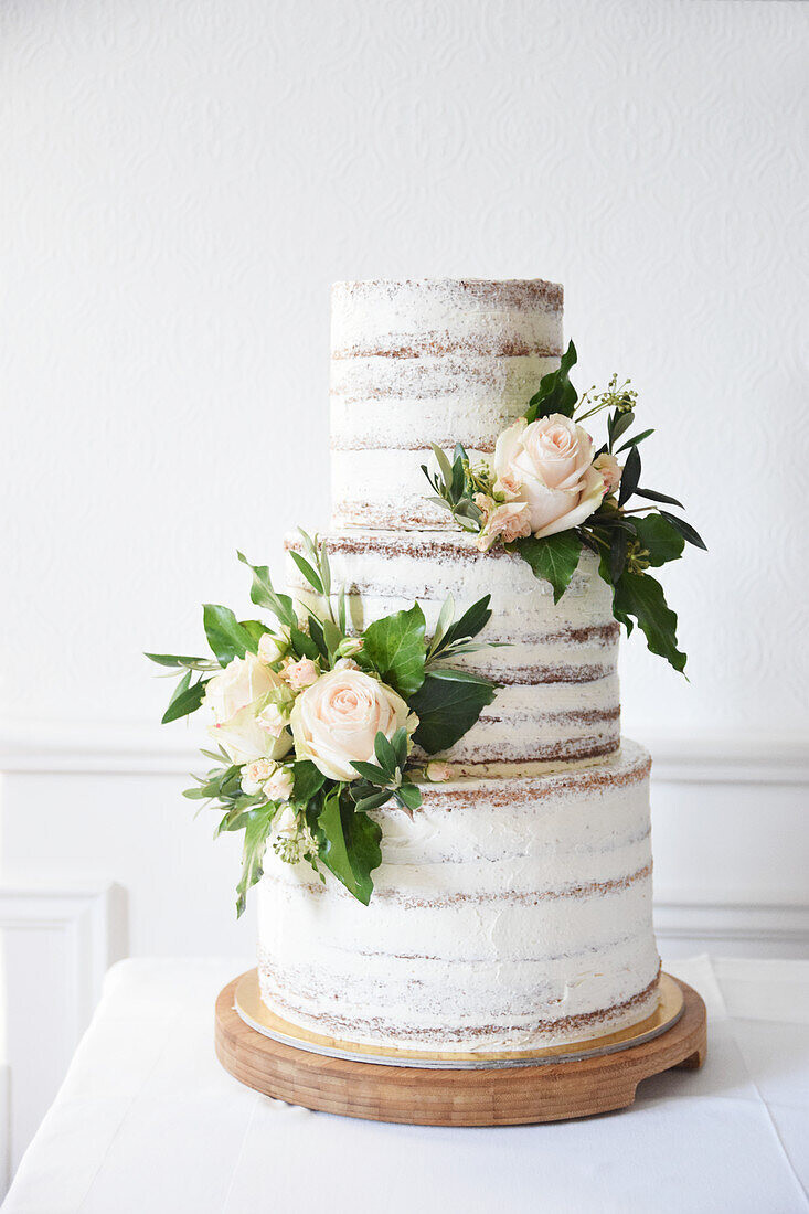 Three Tier Naked Cake