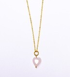 LOVE - Rose Quartz Necklace - Gold/Silver