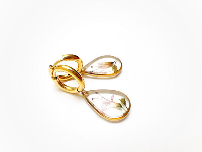 PRIMAVERA "medium" - Earrings Drop - gold/silver