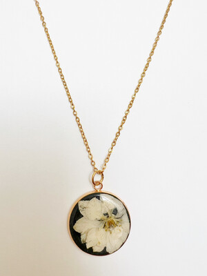 LARKSPUR Necklace - Rose Gold, Black & White