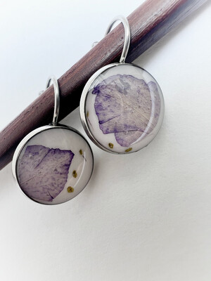 LARKSPUR - Earrings Silber, Blue/Purple &amp; White