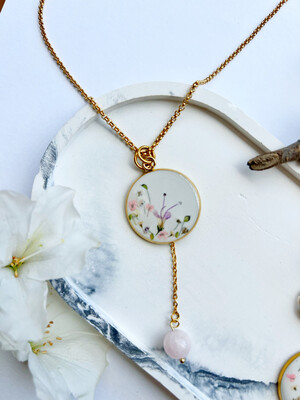 PRIMAVERA - Necklace with 2 pendants - gold