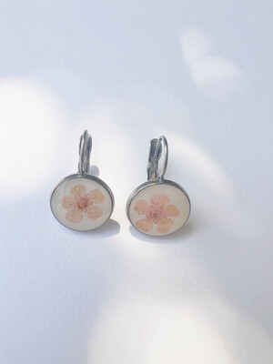 SAKURA - Earrings Silber, White &amp; Rose