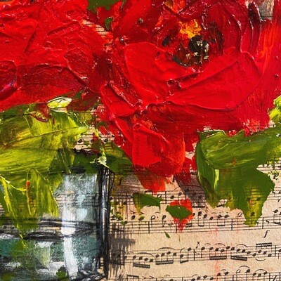 French Music Paper: Roses