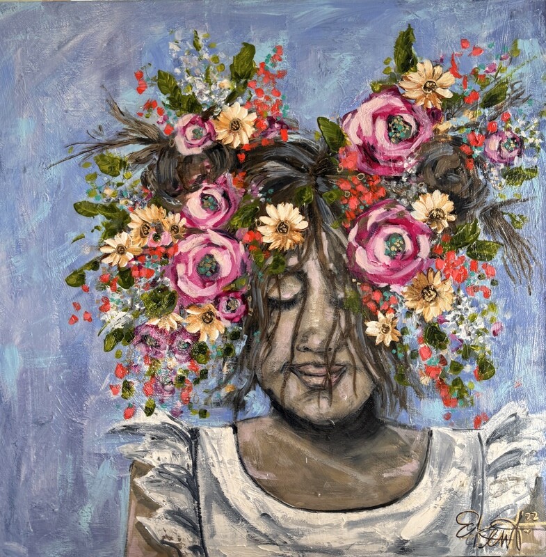 Niña Con Flores