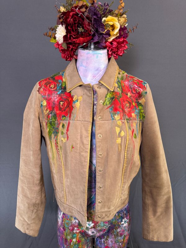 Size S- Genuine Suede Vintage Jacket