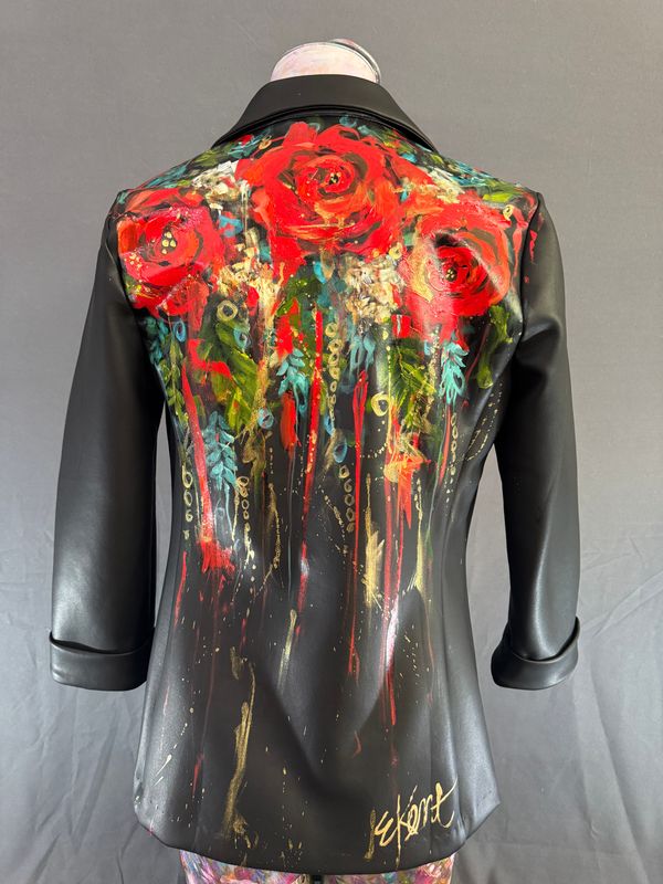 Size S- Faux Lightweight Leather jacket