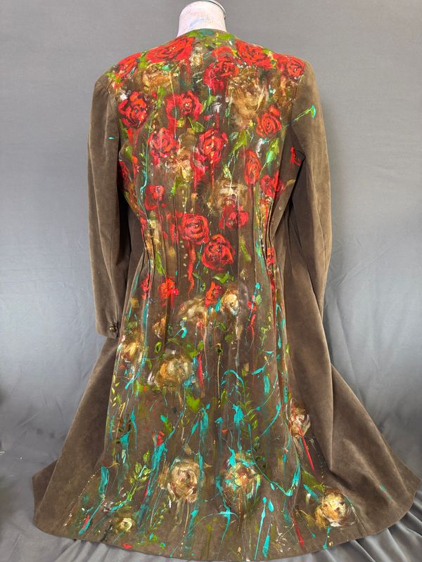Size L/XL Faux Suede Duster Jacket