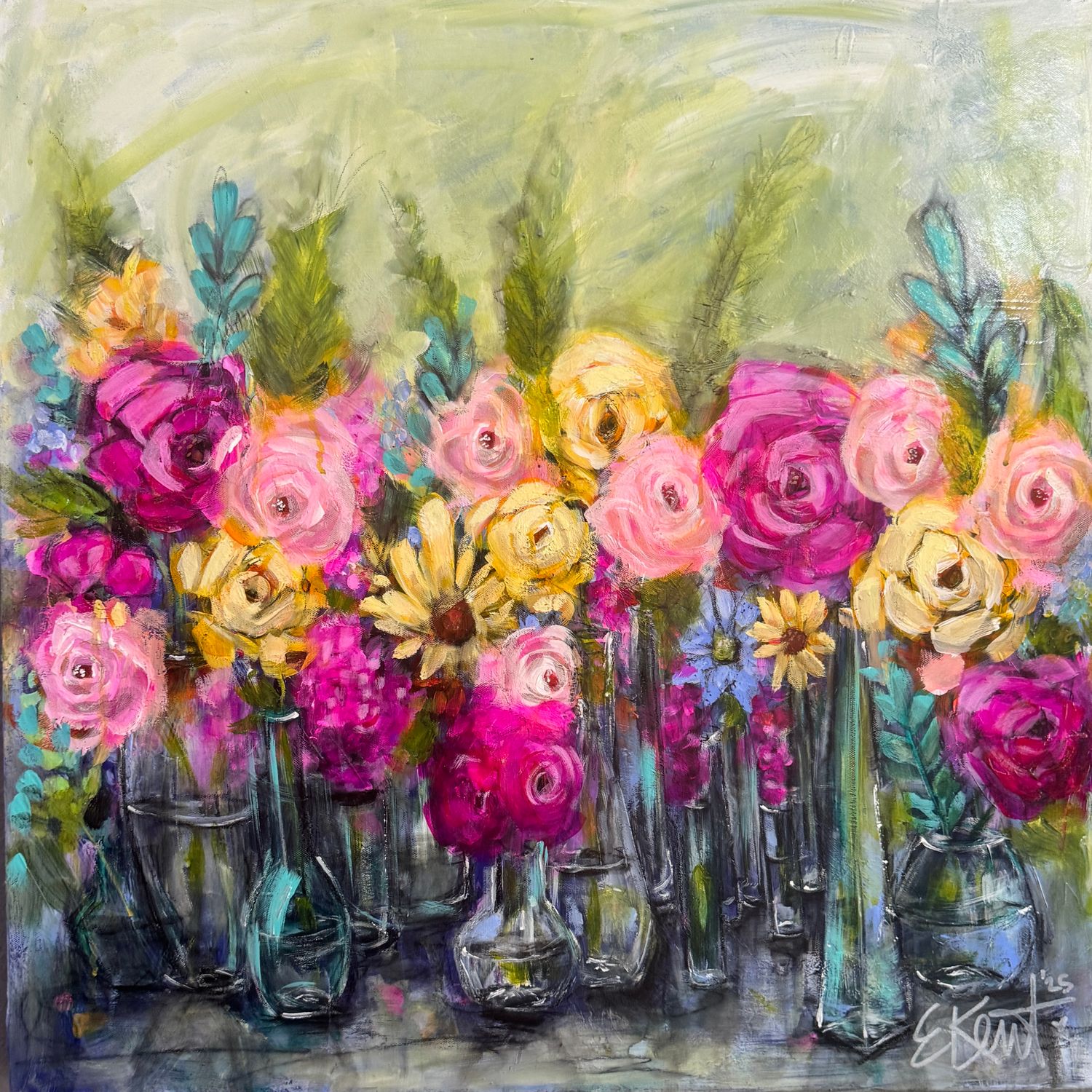 Flowers in Glass Jars