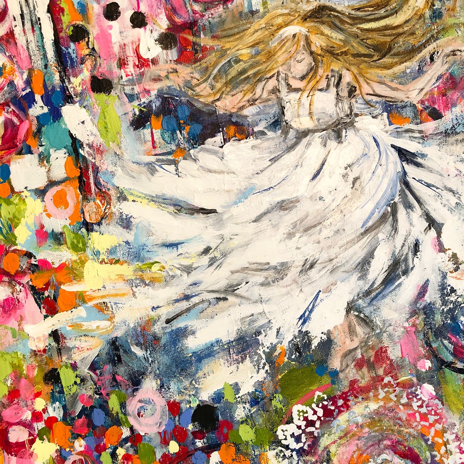 Little girl spinning