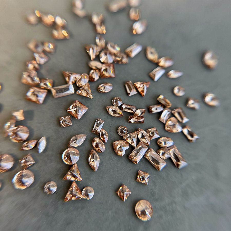 Diamants forme mixte / champagne