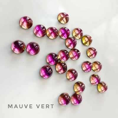 Bijoux de verre Rond / Mauve vert
