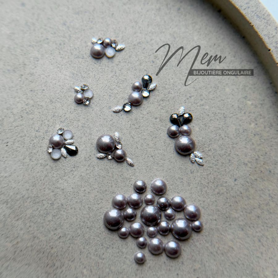Bijoux Perle  Gris nacré