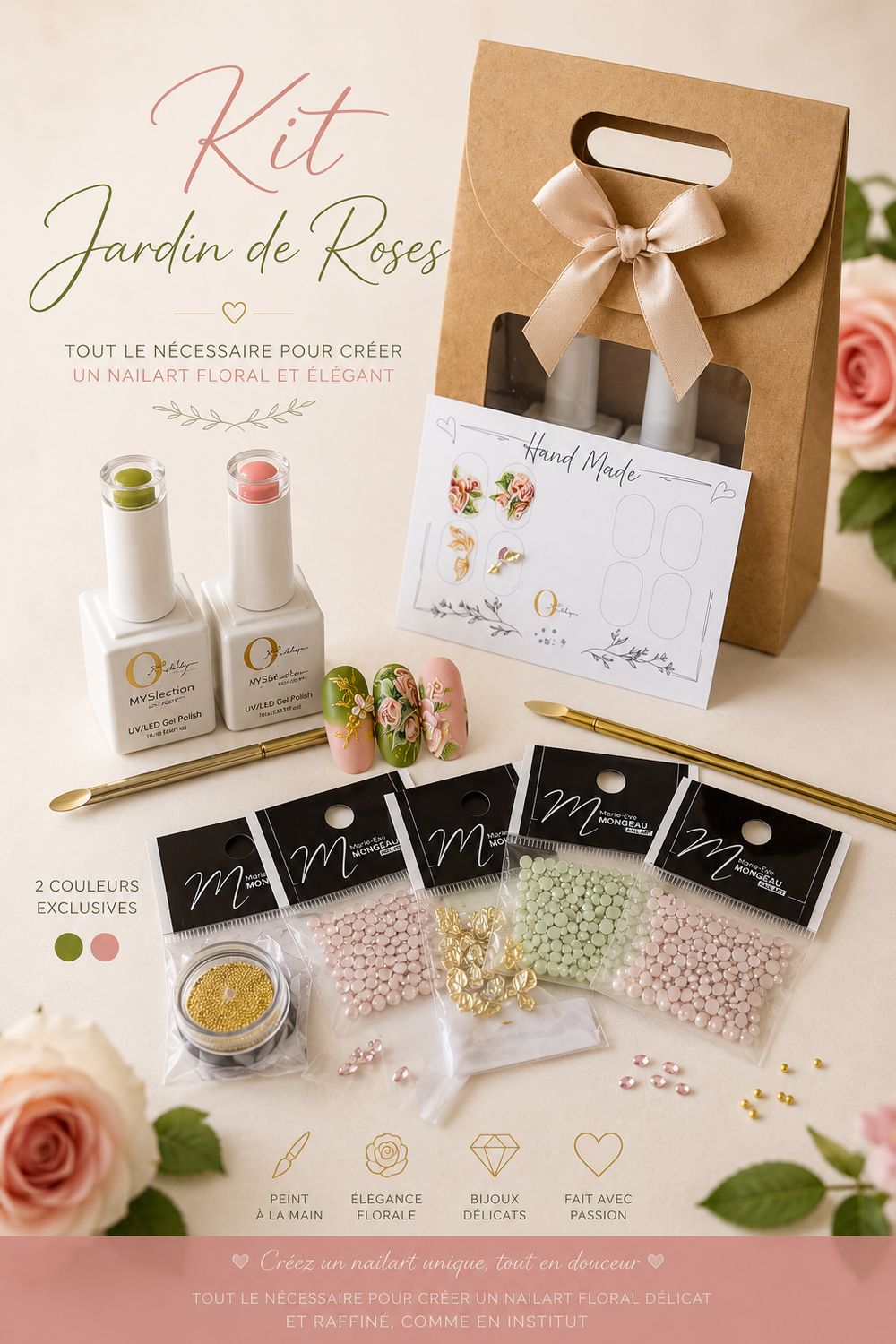 Kit Nailart Jardin de Roses