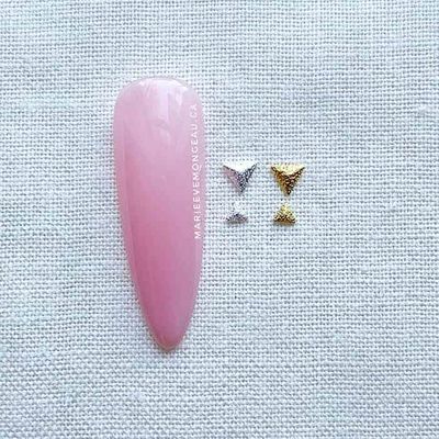 Bijoux Métal Triangle Givré  Or / Argent