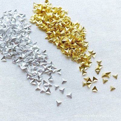 Bijoux Métal Triangle Givré  Or / Argent