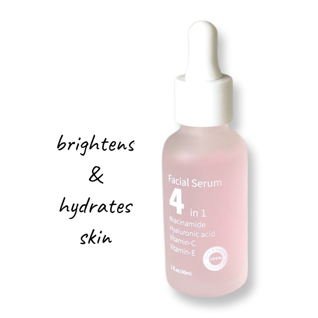 Facial Serum to Brighten and Hydrate with Vitamin C, Niacinamide, Hyaluronic Acid and Vitamin E, 30 ml