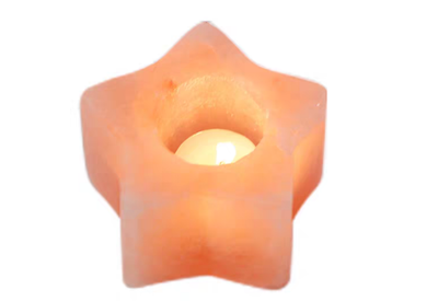Star pink Himalayan salt candle
