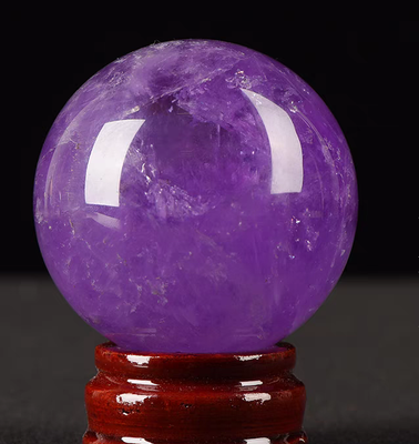 Amethyst crystal sphere