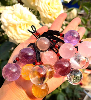 Gemstone spheres pendant