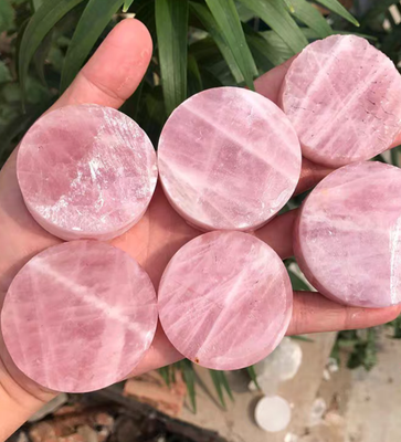 Unpolished rose quartz crystal