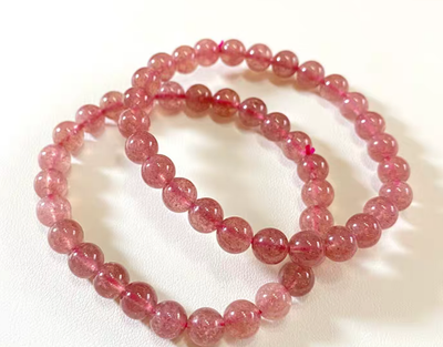 Strawberry rose quartz bracelet