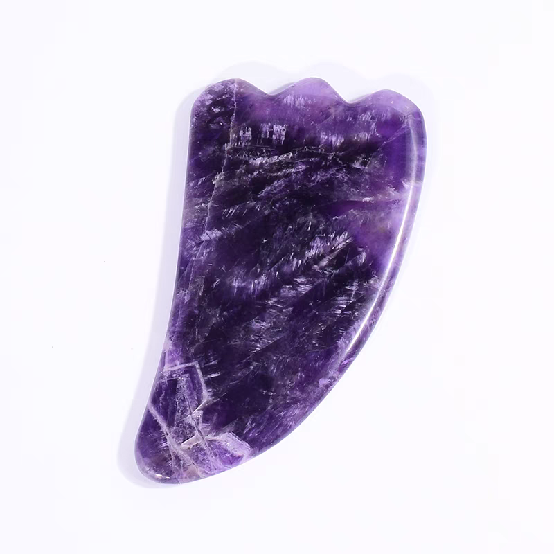 Amethyst gua sha tool