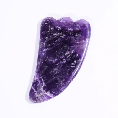 Amethyst gua sha tool