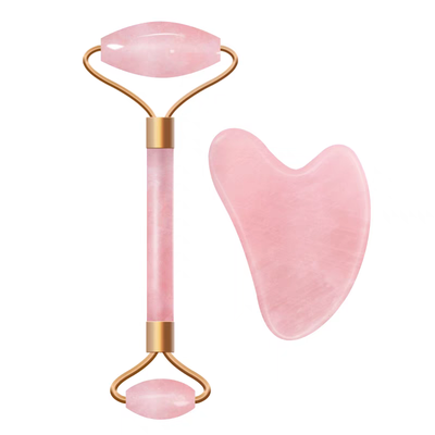 SET of Rose quartz Gua Sha