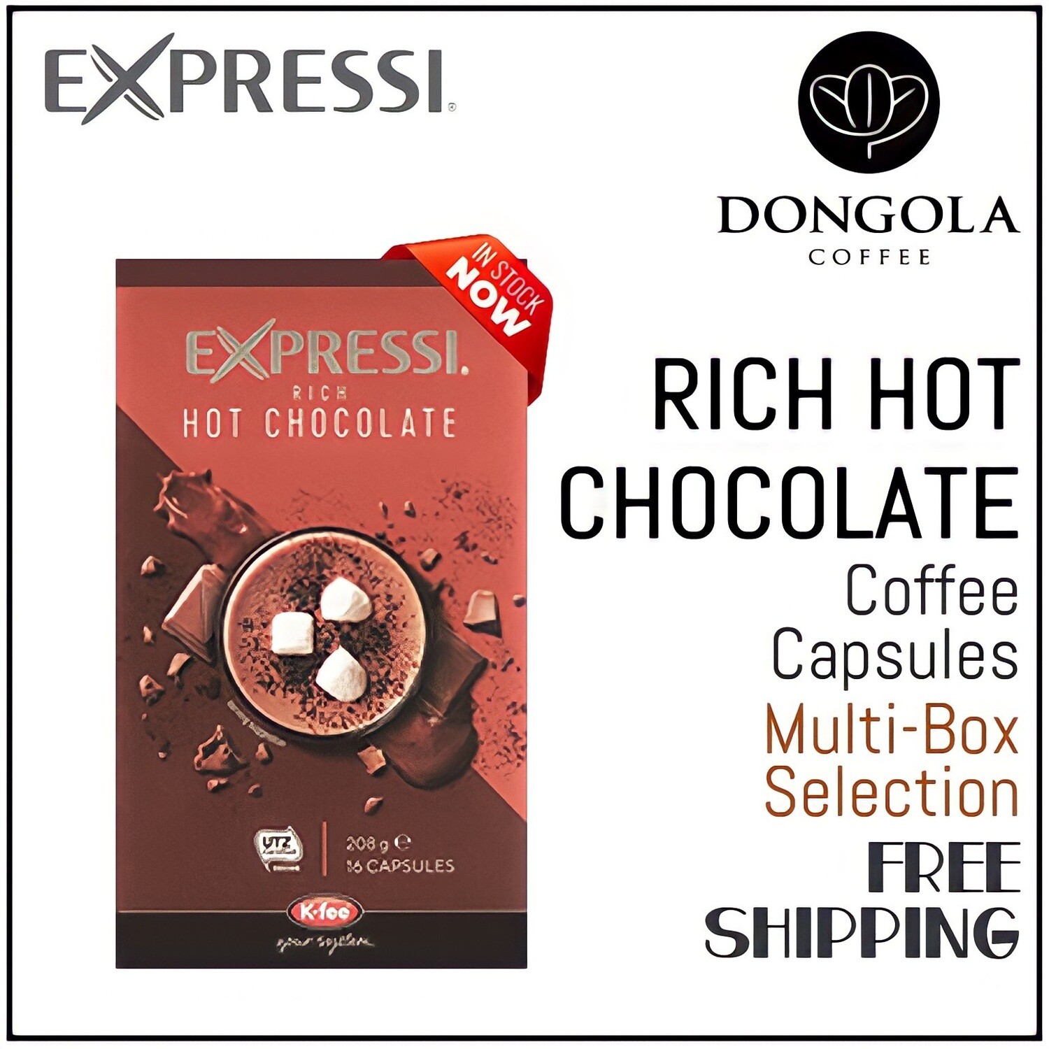 RICH HOT CHOCOLATE Capsules for ALDI K-Fee Espresso Machines by EXPRESSI