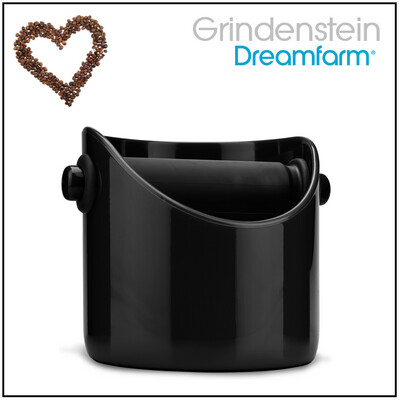 BLACK COFFEE KNOCK BOX Espresso Grinds Waste Bin  GRINDENSTEIN by DREAMFARM