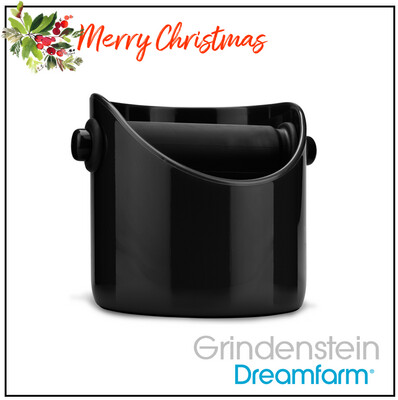 BLACK COFFEE KNOCK BOX Espresso Grinds Waste Bin  GRINDENSTEIN by DREAMFARM