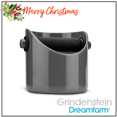 GREY COFFEE KNOCK BOX Espresso Grinds Waste Bin  GRINDENSTEIN by DREAMFARM