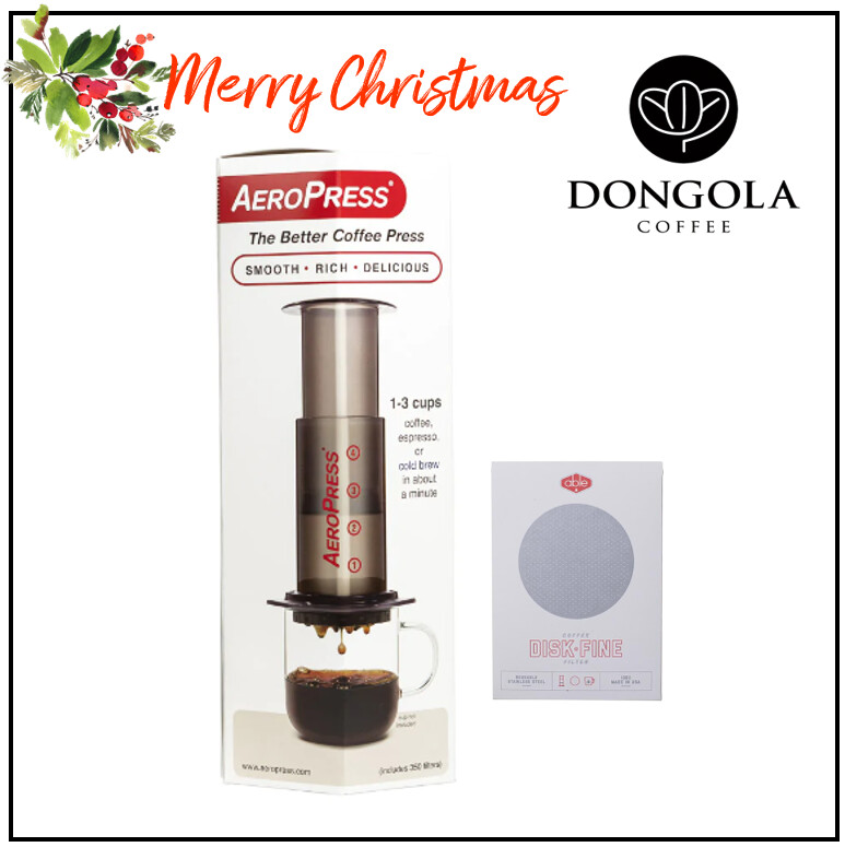 AEROPRESS Espresso Coffee Maker + FINE Stainless Disk Filter