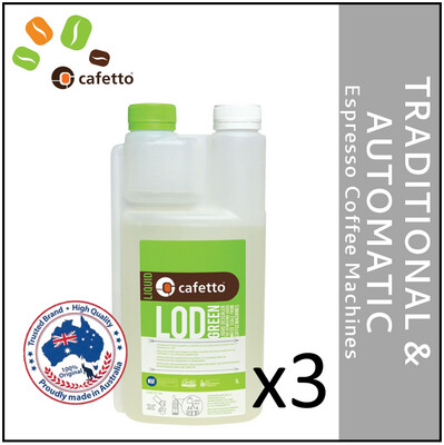 3x 1Ltr Liquid Organic Descaler by CAFETTO