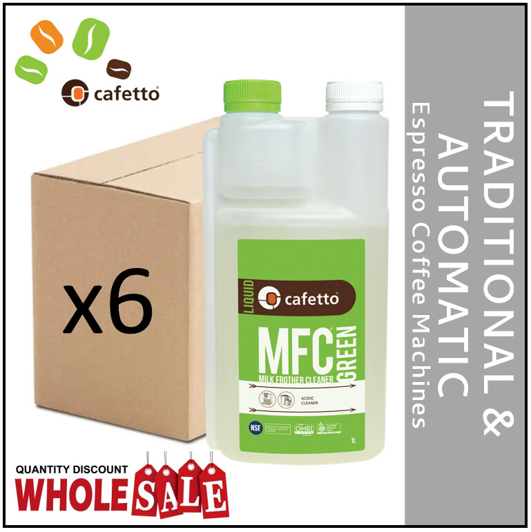 6PK MFC Green Organic Milk Frother Cleaner by CAFETTO