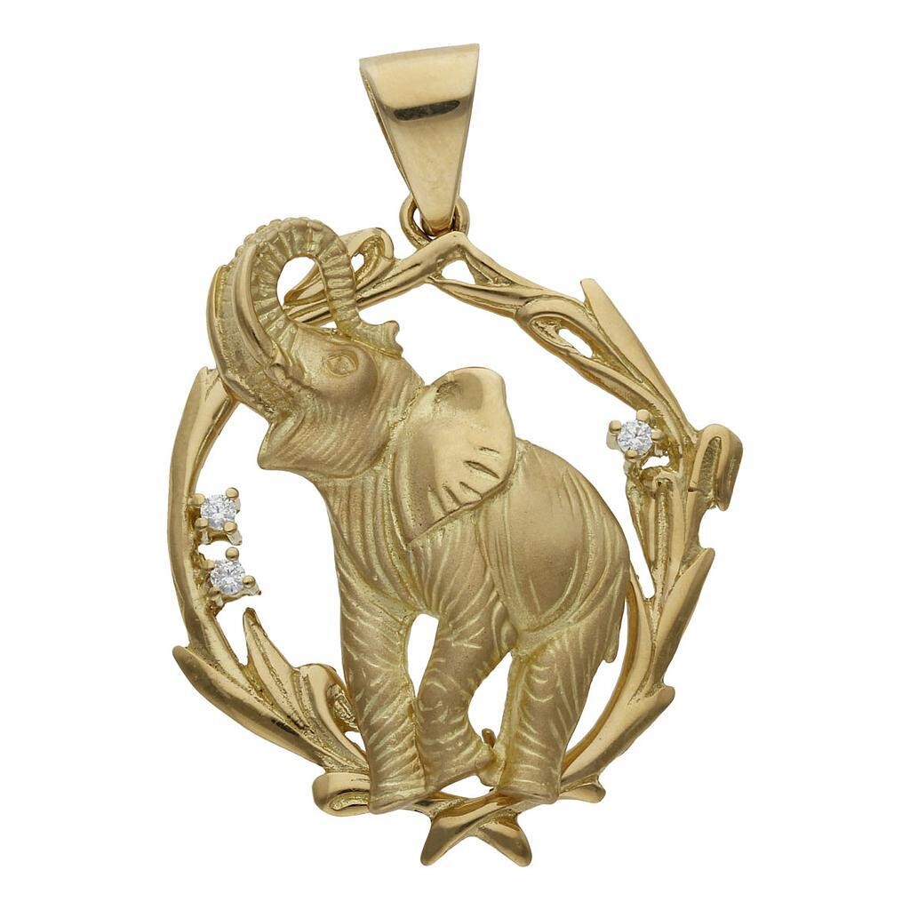 CABEZA ORO 18KL ELEFANTE - 33x40MM