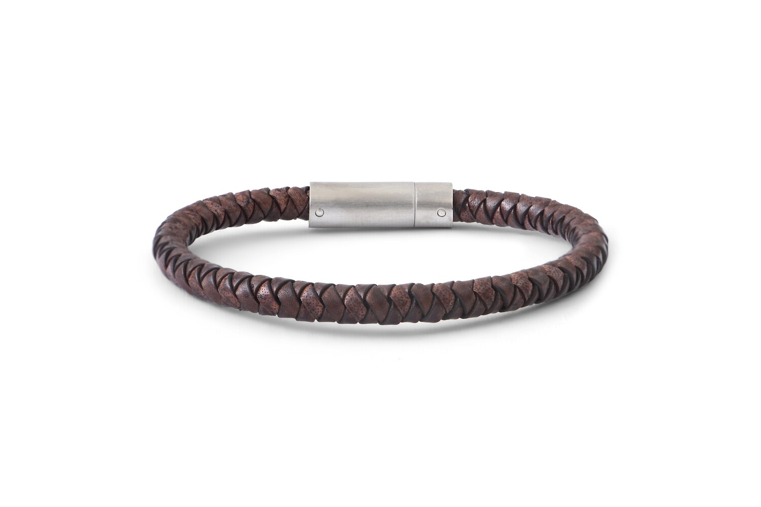 Bracelet cuir tressé rond