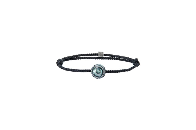Bracelet cordon synthétique perle gravée