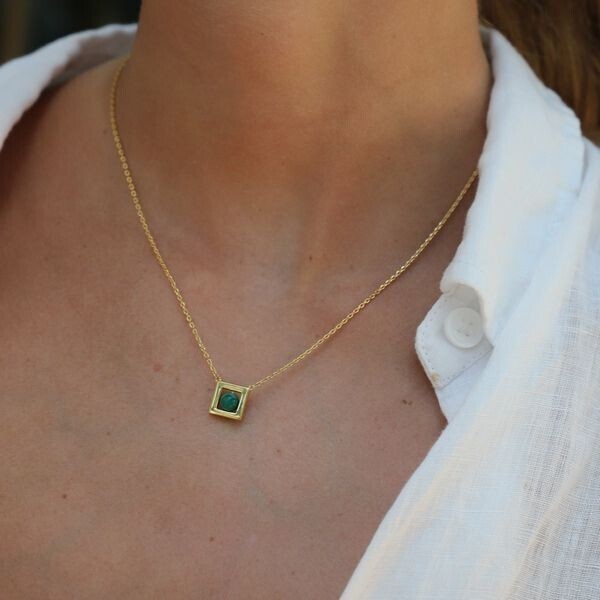 Collier Balancelle malachite