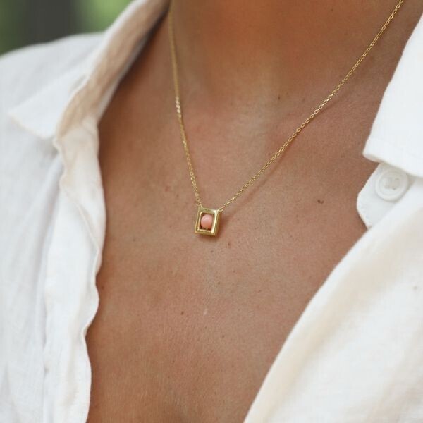 Collier Balancelle corail