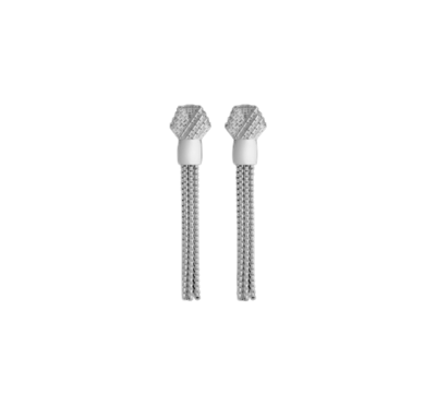 Boucles d'oreilles pendantes en argent massif