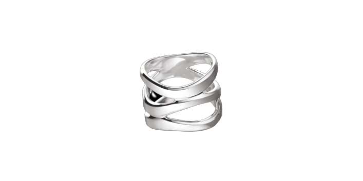 Bague grand modèle en argent massif