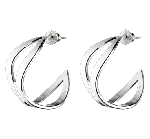 Créoles en argent massif