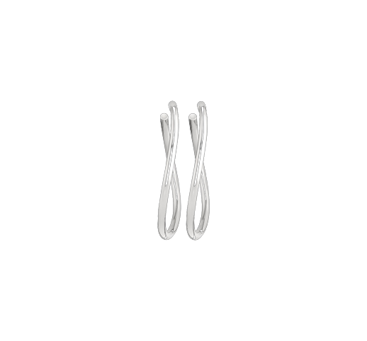 Créoles grand modèle en argent massif