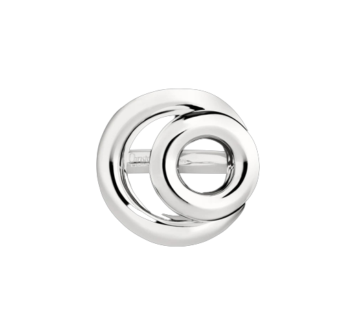 Bague double anneau en argent massif